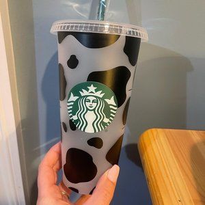 Hand made Starbuck Cow print Cup